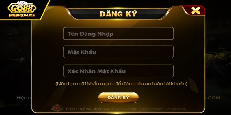 Các bước đăng ký Go88 đúng nhanh gọn lẹ