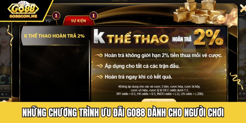 Những chương trình ưu đãi GO88 dành cho người chơi